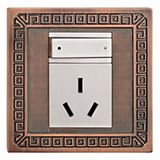 Brass Apartment Switched Socket with Classic Patterns