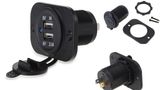 DC 3.1A 12V Waterproof Dual Car USB Charger Socket