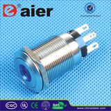 CE Waterproof 12V LED Metal Push Button Switch (LAS1-19F-11D)