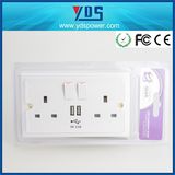 UK USB Wall Socket with Switch