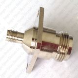 N Female Jack to SMA Female Connector with Square Flange 25*25mm 4 Hole Panel Mount Bulkhead