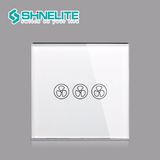 UK Standard Glass Plate Touch Fan Switch