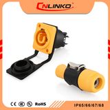 2018 Cnlinko New Design Electrical Power Cable Waterproof IP65 Color Orange Connector for LED Display