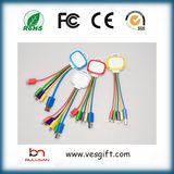 LED Charger&Transfer Flat Micro USB Cable Colorful Network Cable