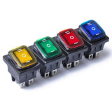 6-Pin 3 Position on-off-on Lighted Rocker Switch Car Truck Boat Waterproof