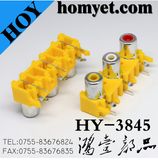 Manufacturer RCA Connector with Three Holes (HY-3845)