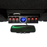 Jeep Wrangler Jk & Jku 2009-2017 Overhead 6-Switch Pod / Panel with Control and Source System Blue Back Light ( Comes with 10 Laser Switch Covers