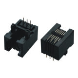 Rj11 Connector Top Entry 6p6c Full Plastic with Panel