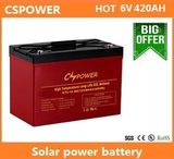 Cspower 6V420ah Solar Battery UPS Battery Gel Battery Lead Acid Battery