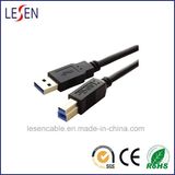 Super Speed USB 3.0 Cable, a to B, M/M, Black