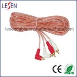 RCA Cable, 2 RCA to 2 RCA with Transparent Cable