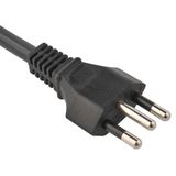 AC Power Cable with 3-Pin Plug, Brasil Home Appliance Power Supply Cords