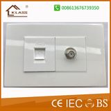 White PC American Style Satellite Computer Sockets