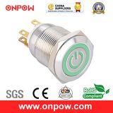 Onpow 19mm Metal Pushbutton Switch (LAS1GQ-11ET/G/12V/S, CE, CCC, RoHS)