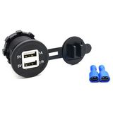 Dual USB Charger for Car Motorcycle Auto Cigarette Lighter Socket (DS2013)