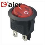 CQC on-off 6 Pins Round Illuminated Rocker Switch