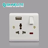 Bakelite Material 13A Multi-Function Socket Wall USB Socket
