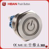 UL Certificated 30mm Anti Vandal Switch Waterproof IP65 on off Switch, Stainless Steel Push Button Reset Switch with Ring LED Light 5V 12V 24V 120V