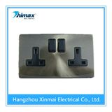 Th406 13A 2 Gang Switched Socket, Single Pole