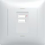 European Standard V188d Double USB Outlet 2100mA