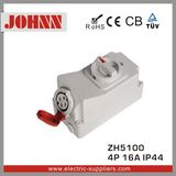 IP44 4p 16A Socket with Switches and Mechanical Interlock for Industrial