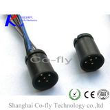M12 Solder Snap-in Connector Straight Male to Male Connector Plastic Housing with O-Ring