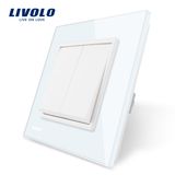 Livolo EU Standard 2gang 1way Push Button Wall Switch Vl-C7K2-11