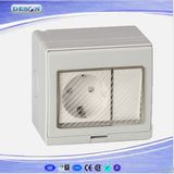 IP55 1 Gang Switch and 1 Gang Germany Socket Waterproof Switch Socket