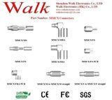 MMCX Male Straight Connector, MMCX Female Right Angle Connector for PCB Mount