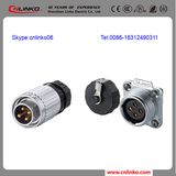 IP67 Electrical Cable Connectors and Terminal 4pin DC Wateproof Connector