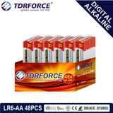 1.5V Digital Alkaline Battery Dry Battery with BSCI (LR6-AA 48PCS)