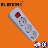 10/16A European Style 3 Way Switch Extension Power Cord (E8003ES)