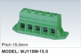 PCB Screw Terminal Block with Sides Lock for Anti-Vibration (WJ118M-15.0)