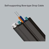 Self-Supporting Bow-Type Drop Optical Fiber Cable