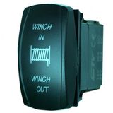 Laser Blue Momentary Rocker Switch Winch in/out 20A 12V (ON) -off LED Light