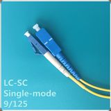 LC-Sc PC Single-Mode Fiber Optic Patch Cord