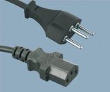 Swiss to C13 Power Cord Swiss Sev1011 Standard 3 Porng Plug to IEC 60320 C13 Connector