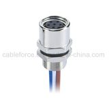 M8 6pin Female Connector Circular Waterproof Connector with Wires for Sensor
