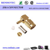 Right Angle Male Solderless SMA Connector Crimp Cable Rg174