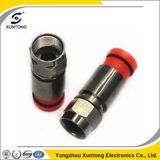 Waterproof Connector RG6 F Compression Connector with Black Plating