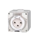 Single Phase Waterproof Socket Round Pin