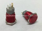 16mm Mini Waterproof IP67 Plated Color Latching/Momentary Switch
