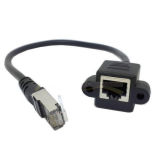 UTP Cat5e Panel Mount Male to Female LAN Ethernet Network Extension Cable (9.3116)