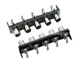 Right Angle Female BNC Connector Electrical 5 Port PCB Connector
