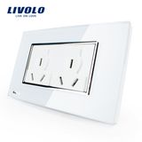 Livolo Good Three Pin Us Standard Multifunction Wall Socket (VL-C3C2B-81/82)