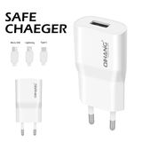1.5A Fast Mobile Phone USB Charger with Type-C Cable
