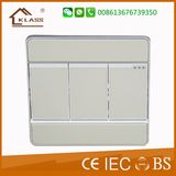 UK Standard 3gang Electric Wall Switch with Ce Certificate