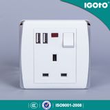Igoto British Standard 13A Wall Switch Socket USB Wall Switch Socket