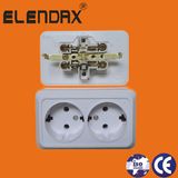 Wall Socket 2 Gang with Ground (outside) (S1210P)