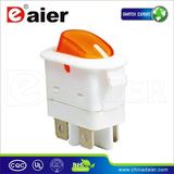 Orange Lamp White Rocker Switch T85